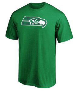 Alternative view of Seattle Seahawks Emerald Plaid Personalized Name & Number T-Shirt – Green