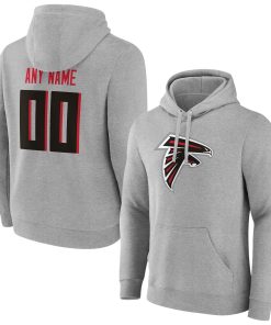 Atlanta Falcons Team Authentic Custom Pullover Hoodie – Heathered Gray
