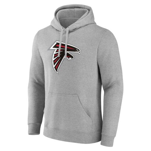 Atlanta Falcons Team Authentic Custom Pullover Hoodie – Heathered Gray - Image 2
