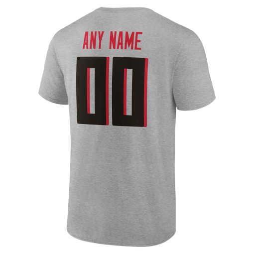 Atlanta Falcons Team Authentic Custom T-Shirt – Heathered Gray - Image 3