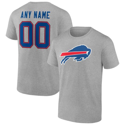 Buffalo Bills Team Authentic Custom T-Shirt – Heathered Gray