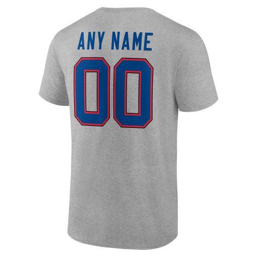 Buffalo Bills Team Authentic Custom T-Shirt – Heathered Gray - Image 3