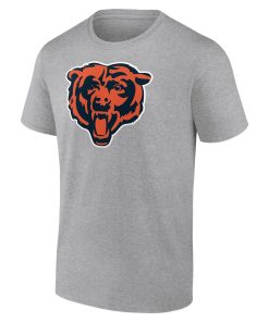 Alternative view of Chicago Bears Team Authentic Custom T-Shirt – Heathered Gray