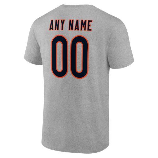 Chicago Bears Team Authentic Custom T-Shirt – Heathered Gray - Image 3
