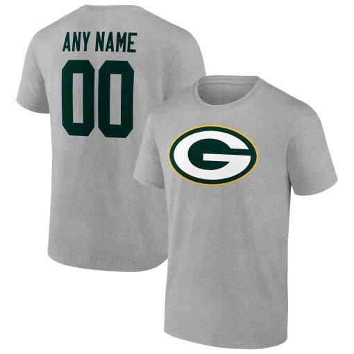 Green Bay Packers Team Authentic Custom T-Shirt – Heathered Gray