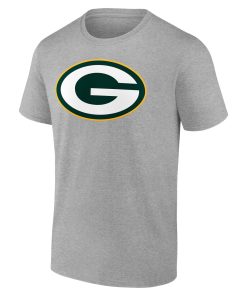 Alternative view of Green Bay Packers Team Authentic Custom T-Shirt – Heathered Gray
