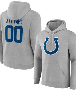 Indianapolis Colts Team Authentic Custom Pullover Hoodie – Heathered Gray