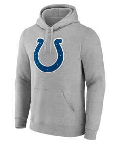 Alternative view of Indianapolis Colts Team Authentic Custom Pullover Hoodie – Heathered Gray
