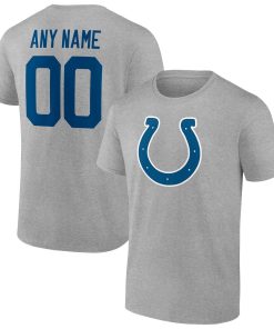 Indianapolis Colts Team Authentic Custom T-Shirt – Heathered Gray