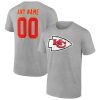 Kansas City Chiefs Team Authentic Custom T-Shirt – Heathered Gray
