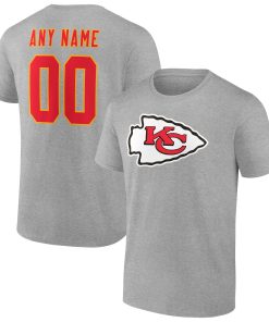 Kansas City Chiefs Team Authentic Custom T-Shirt – Heathered Gray