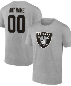 Las Vegas Raiders Team Authentic Custom T-Shirt – Heathered Gray