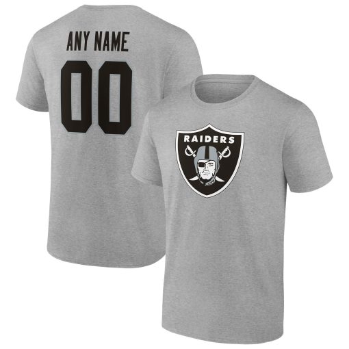 Las Vegas Raiders Team Authentic Custom T-Shirt – Heathered Gray