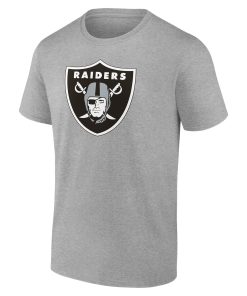 Alternative view of Las Vegas Raiders Team Authentic Custom T-Shirt – Heathered Gray