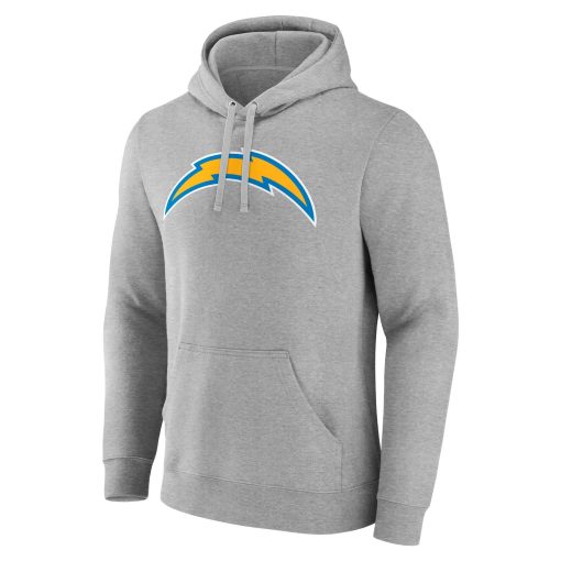 Los Angeles Chargers Team Authentic Custom Pullover Hoodie – Heathered Gray - Image 2