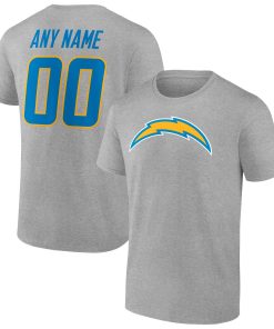 Los Angeles Chargers Team Authentic Custom T-Shirt – Heathered Gray