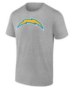 Alternative view of Los Angeles Chargers Team Authentic Custom T-Shirt – Heathered Gray
