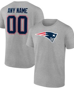 New England Patriots Team Authentic Custom T-Shirt – Heathered Gray