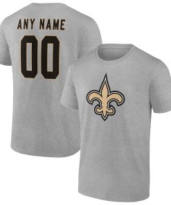 New Orleans Saints Team Authentic Custom T-Shirt – Heathered Gray