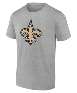 Alternative view of New Orleans Saints Team Authentic Custom T-Shirt – Heathered Gray