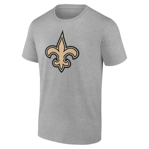 New Orleans Saints Team Authentic Custom T-Shirt – Heathered Gray - Image 2