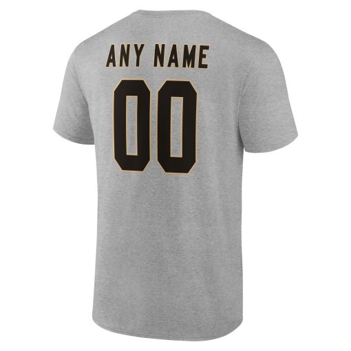 New Orleans Saints Team Authentic Custom T-Shirt – Heathered Gray - Image 3