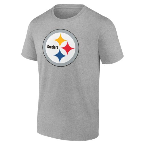 Pittsburgh Steelers Team Authentic Custom T-Shirt – Heathered Gray - Image 2