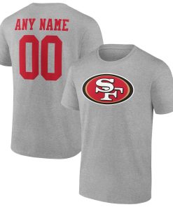 San Francisco 49ers Team Authentic Custom T-Shirt – Heathered Gray
