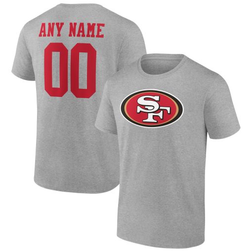 San Francisco 49ers Team Authentic Custom T-Shirt – Heathered Gray