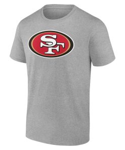 Alternative view of San Francisco 49ers Team Authentic Custom T-Shirt – Heathered Gray