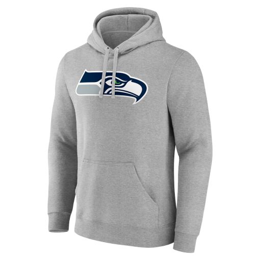 Seattle Seahawks Team Authentic Custom Pullover Hoodie – Heathered Gray - Image 2
