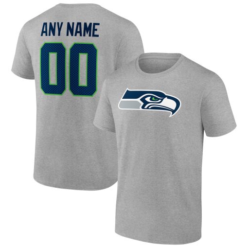 Seattle Seahawks Team Authentic Custom T-Shirt – Heathered Gray