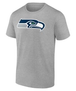 Alternative view of Seattle Seahawks Team Authentic Custom T-Shirt – Heathered Gray