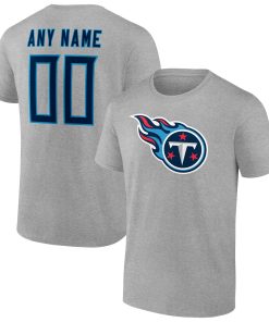 Tennessee Titans Team Authentic Custom T-Shirt – Heathered Gray
