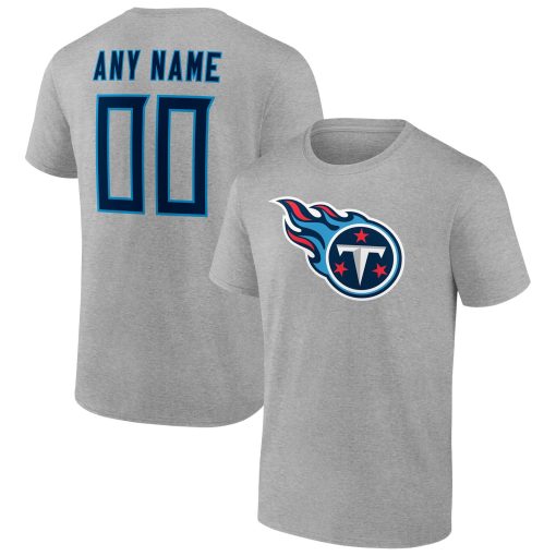 Tennessee Titans Team Authentic Custom T-Shirt – Heathered Gray