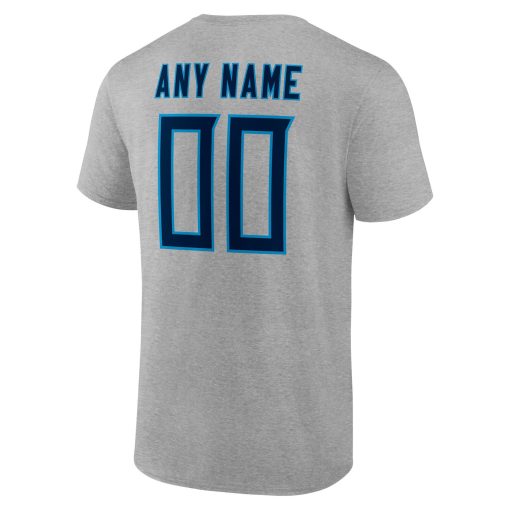 Tennessee Titans Team Authentic Custom T-Shirt – Heathered Gray - Image 3