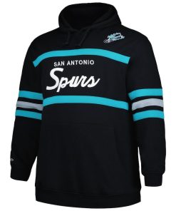 Alternative view of San Antonio Spurs Mitchell & Ness Big & Tall Hardwood Classics Head Coach Pullover Hoodie – Black