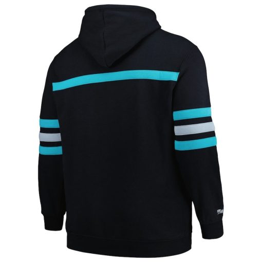 San Antonio Spurs Mitchell & Ness Big & Tall Hardwood Classics Head Coach Pullover Hoodie – Black - Image 3