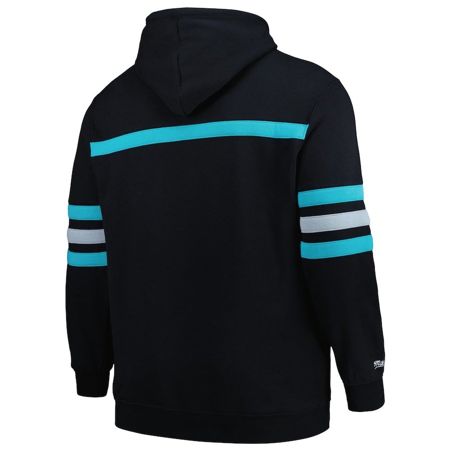 San Antonio Spurs Mitchell & Ness Big & Tall Hardwood Classics Head Coach Pullover Hoodie – Black - Image 3