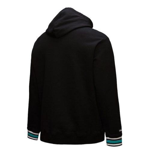 San Antonio Spurs Mitchell & Ness Chainstitch Applique Vintage Heavyweight Pullover Hoodie – Black - Image 3