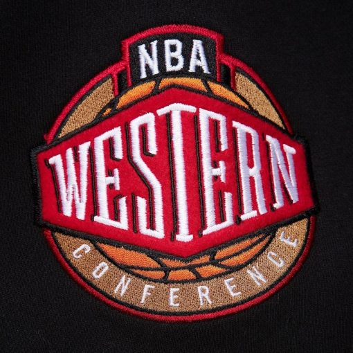 San Antonio Spurs Mitchell & Ness Chainstitch Applique Vintage Heavyweight Pullover Hoodie – Black - Image 5