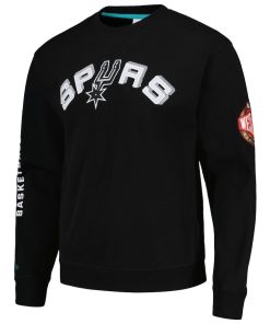 Alternative view of San Antonio Spurs Mitchell & Ness Hardwood Classics There and Back Pullover Sweatshirt – Black