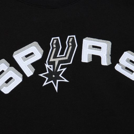 San Antonio Spurs Mitchell & Ness Hardwood Classics There and Back Pullover Sweatshirt – Black - Image 4