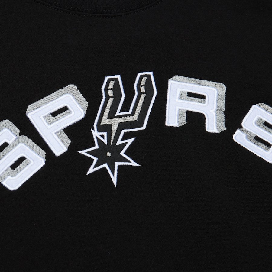 San Antonio Spurs Mitchell & Ness Hardwood Classics There and Back Pullover Sweatshirt – Black - Image 4