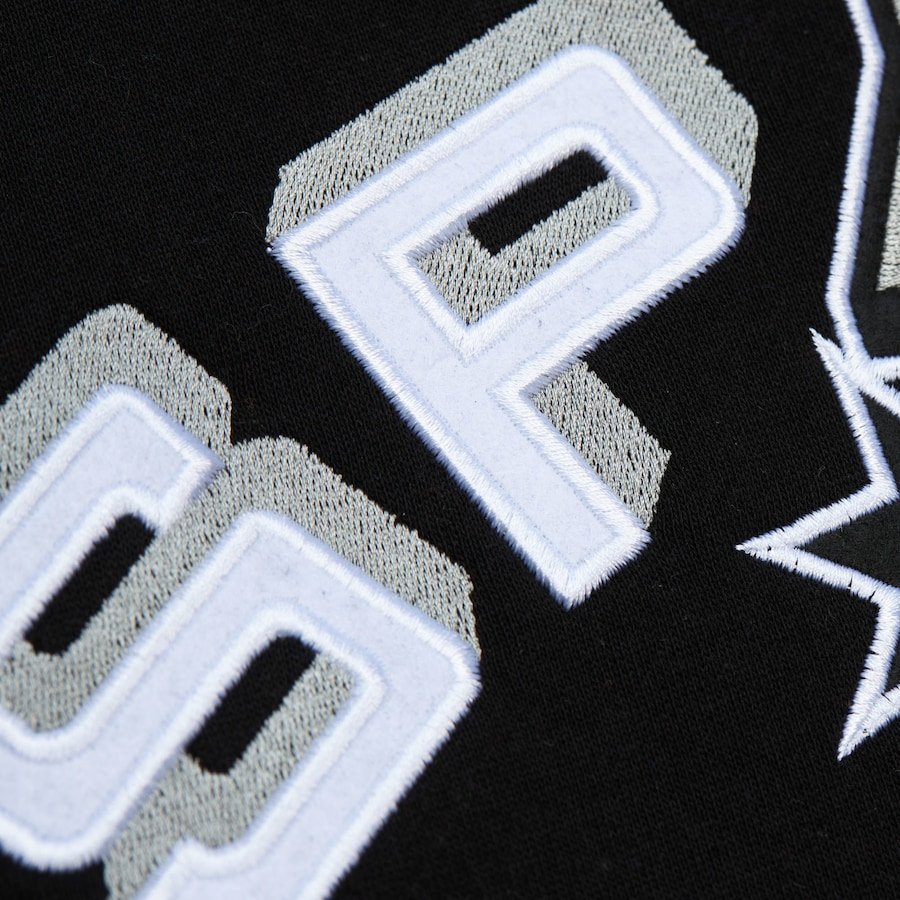 San Antonio Spurs Mitchell & Ness Hardwood Classics There and Back Pullover Sweatshirt – Black - Image 5