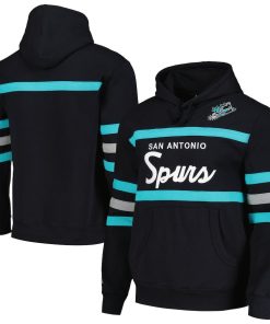 San Antonio Spurs Mitchell & Ness Head Coach Pullover Hoodie – Black