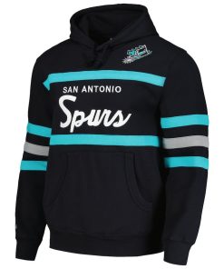 Alternative view of San Antonio Spurs Mitchell & Ness Head Coach Pullover Hoodie – Black