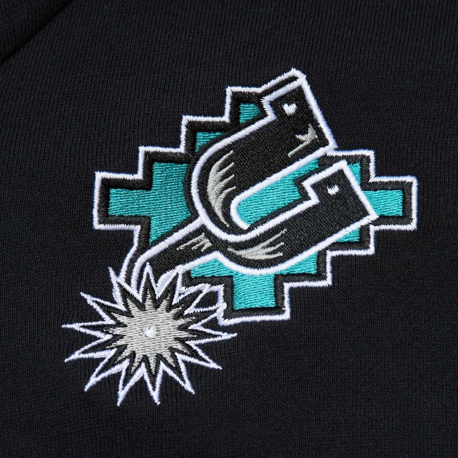 San Antonio Spurs Mitchell & Ness Head Coach Pullover Hoodie – Black - Image 4