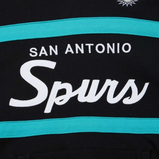 San Antonio Spurs Mitchell & Ness Head Coach Pullover Hoodie – Black - Image 5