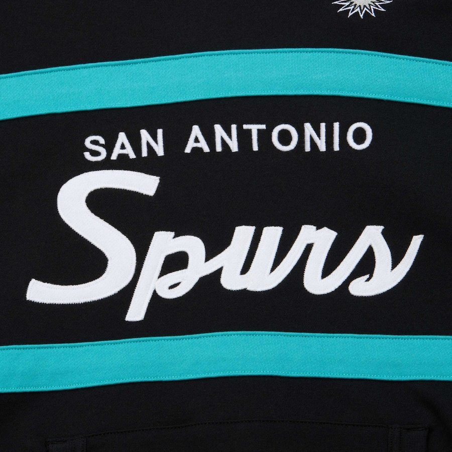 San Antonio Spurs Mitchell & Ness Head Coach Pullover Hoodie – Black - Image 5